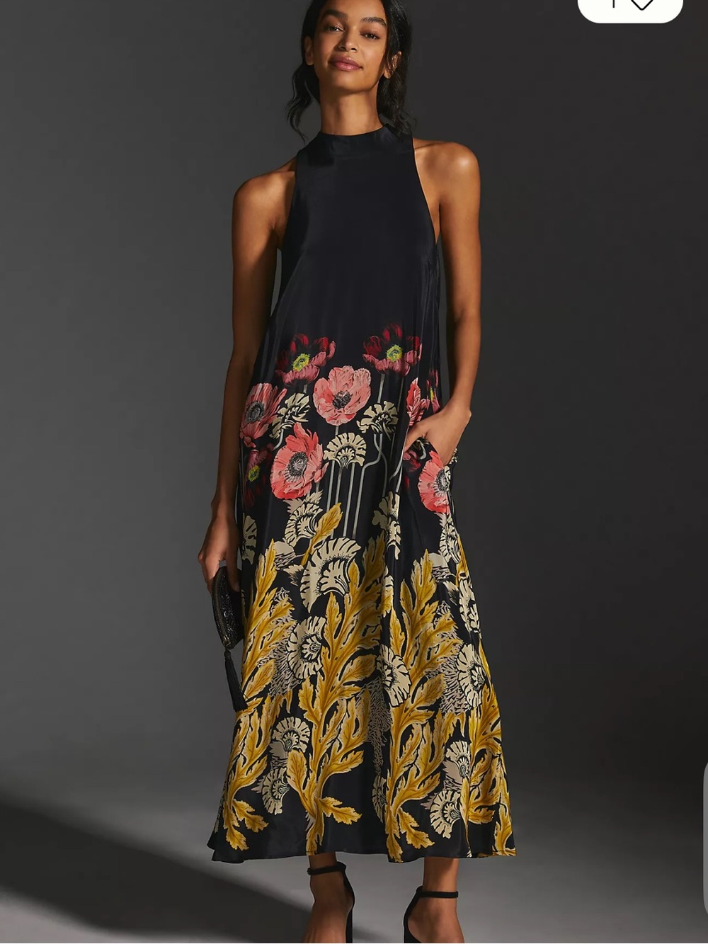 NWT $198 Temperley London x Anthropologie Halter Silk Floral Maxi Dress, 8 - Picture 3 of 9